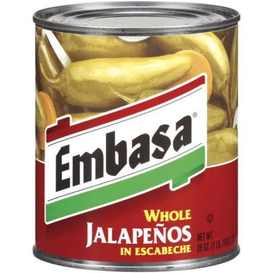 Embasa Pepper Jalapeno Whole 26 Oz - Pack of 6