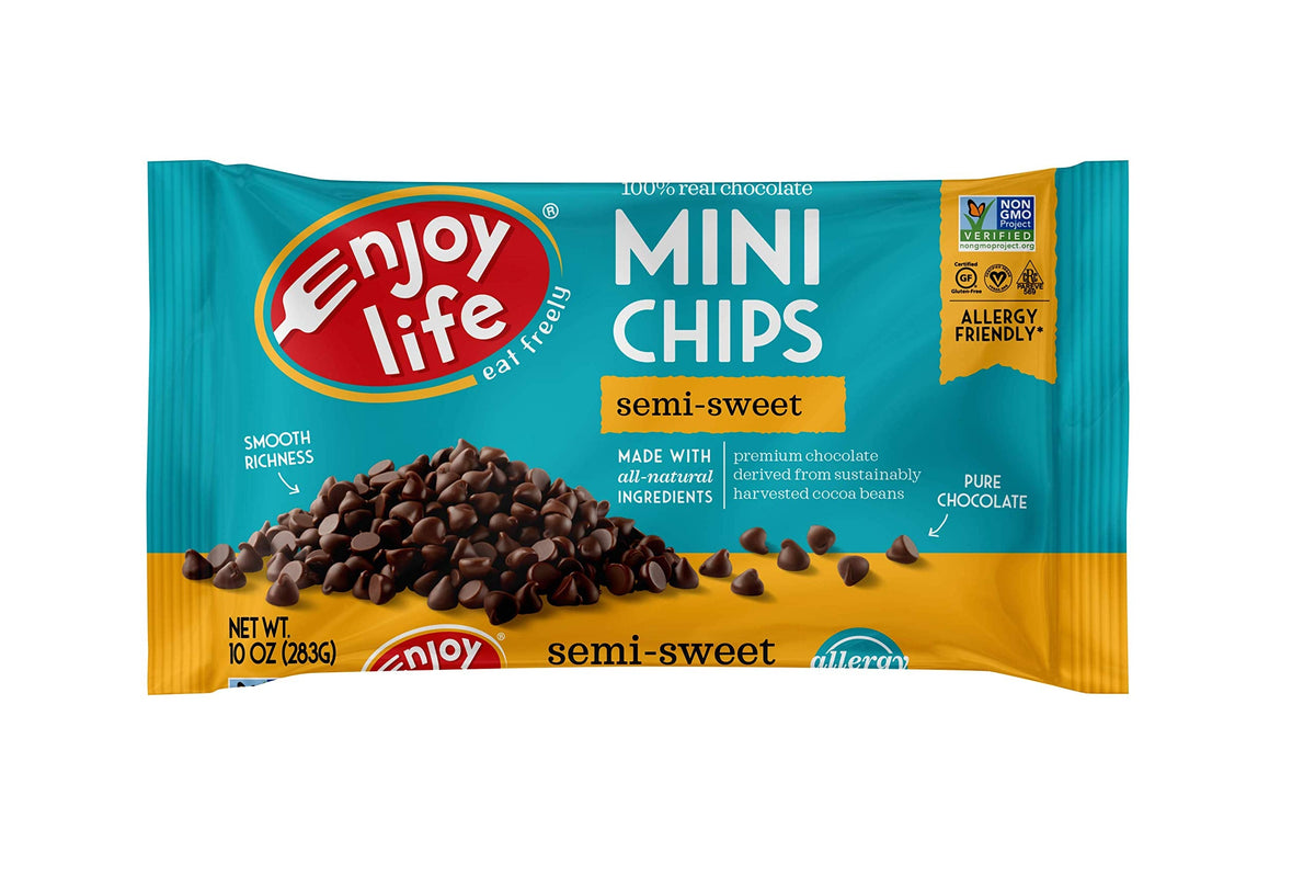 Enjoy Life Semi-sweet Chocolate Mini Chips -- 10 oz 
 | Pack of 12 - PlantX US