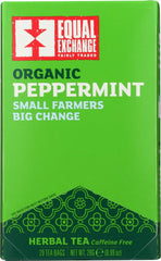 Equal Exchange - Herbal Peppermint Tea - 20 Bag | Pack of 6