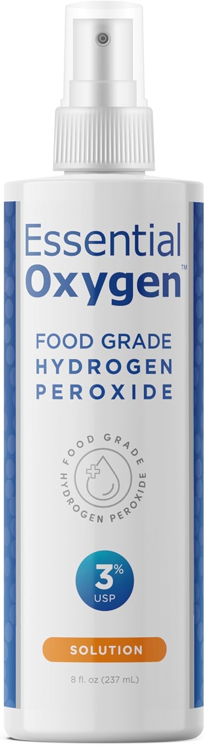 Essential Oxygen - Hydrogen Peroxide 3%, 8 Oz