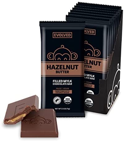 Evolved - Hazelnut Filled Bar, 2.5oz | Pack of 8 - PlantX US