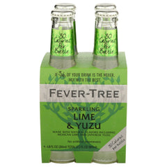 Fever-Tree - Sparkling Lime & Yuzu Soda, 27.2Floz - Pack of 6