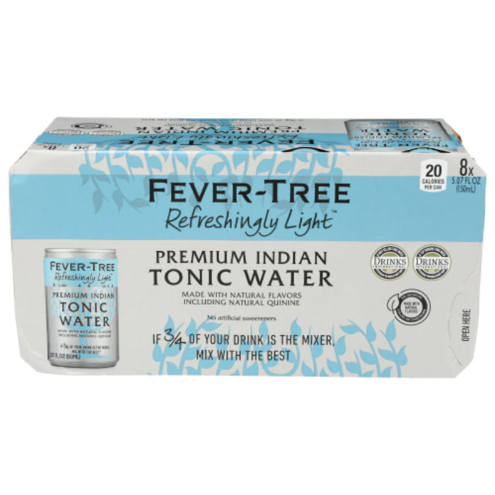 Fever-Tree - Light Tonic Water Soda, 8Pk - 40.56Floz - Pack of 3