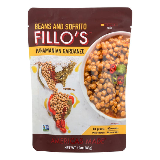 FILLOS Beans Garbanzo Panamanian, 10 oz
 | Pack of 6 - PlantX US