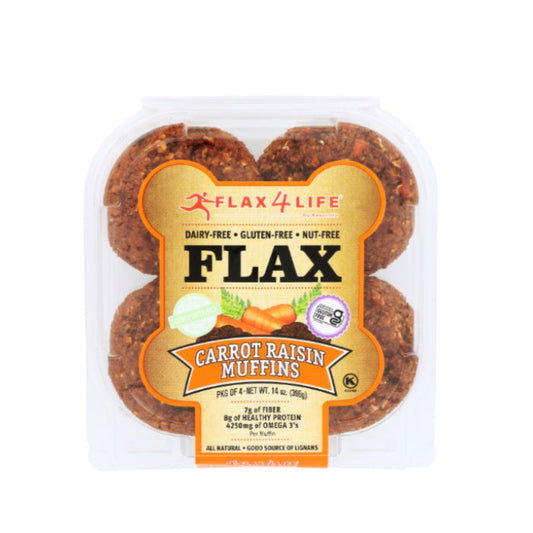 FLAX4LIFE MUFFIN FZ CARROT&RAISIN 14 OZ - Pack of 6