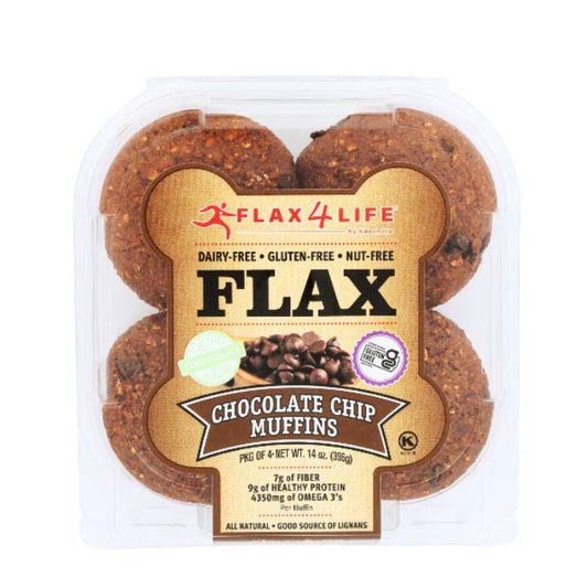 FLAX4LIFE MUFFIN FZ CHOC CHIP 14 OZ - Pack of 6