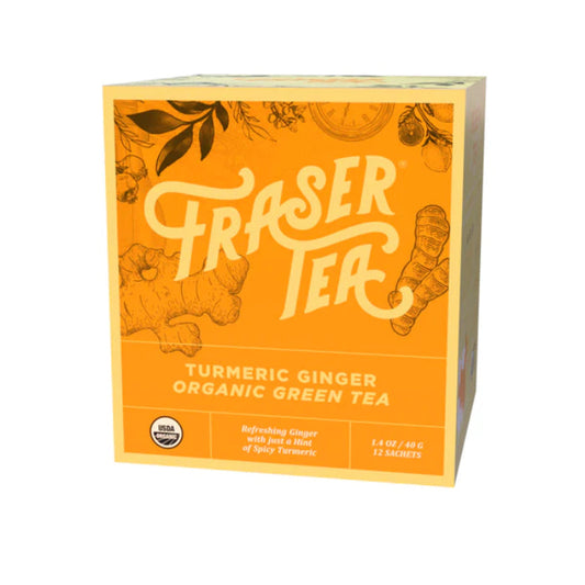 FRASER TEA TEA GREEN TURMERC GNGR 1.4 OZ - Pack of 6