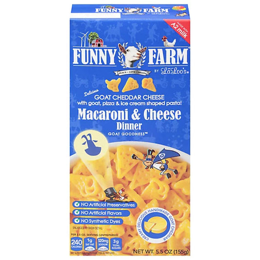 FUNNY FARM MAC N CHEESE SHAPES GOAT 5.5 OZ - Pack of 8