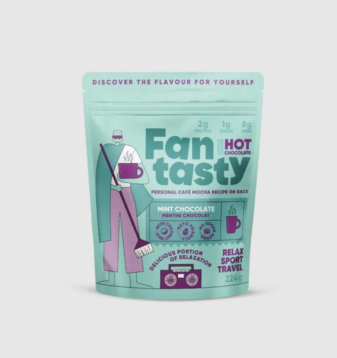 Fan Tasty Foods - Hot Chocolate Mix Mint Lactose-Free, 7.9 Oz | Pack of 6