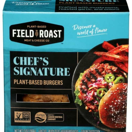 Field Roast - Chef’s Signature Plant-Based Burgers, 13oz front