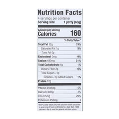 Field Roast - Plant-Based Breakfast Sausage Patties, 8.5oz - nutrition facts