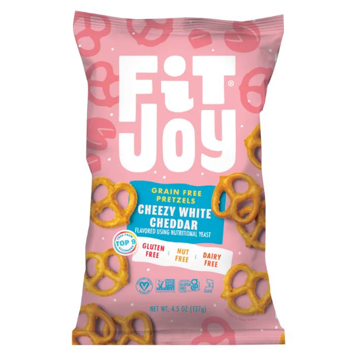 FitJoy - Grain Free Pretzels Vegan white Cheddar, 4.5oz 