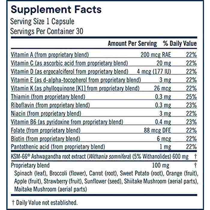 Flora Health - Stressveda, 30 Capsules - back 