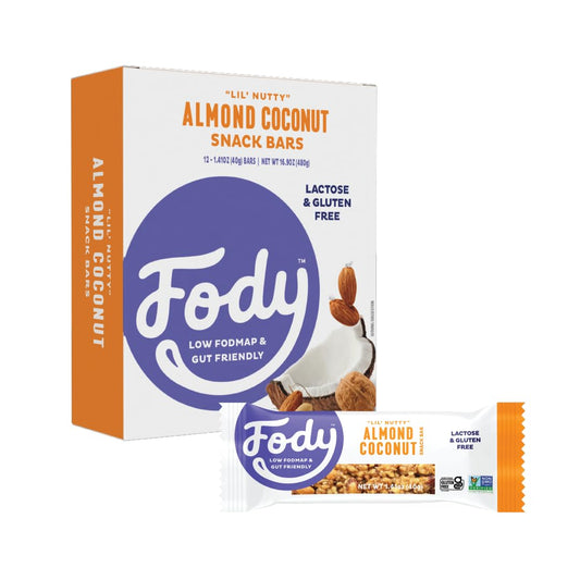 Fody Food - Almond Coconut Snack Bar, 1.41 OZ | Pack of 12