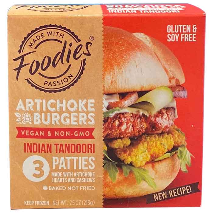 Foodies - Artichoke Burgers - Indian Tandoori, 7.5oz