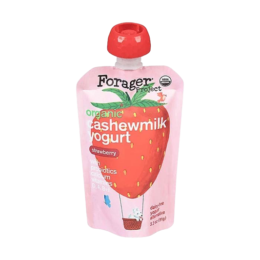 Forager - Yogurt Pouch Cashewmilk Strawberry, 3.2fo | Pack of 8