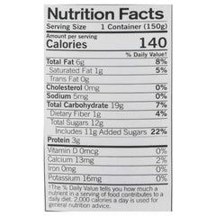 Forager Project - Organic Peach Cashewmilk Yogurt, 5.3oz - nutrition facts