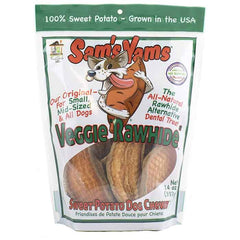 Front Porch Pets - Sam's Yams , Veggie RawhideSweet Potato Dog Chewz