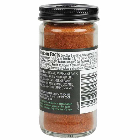 Frontier Co-Op - Organic Harissa Seasoning, 1.9oz - back