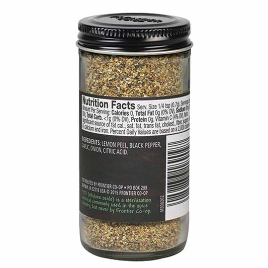 Frontier Co-Op - Organic Lemon Pepper Seasoning Blend, 2.08oz - back