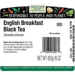 Frontier Herb - English Breakfast Tea Organic, 1 Lbs.