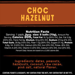 Frooze Balls - Energy Balls - Chocolate Hazelnut, 2.5oz  - back