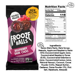 Frooze Balls - Energy Balls Raspberry Dark Chocolate, 2.5oz