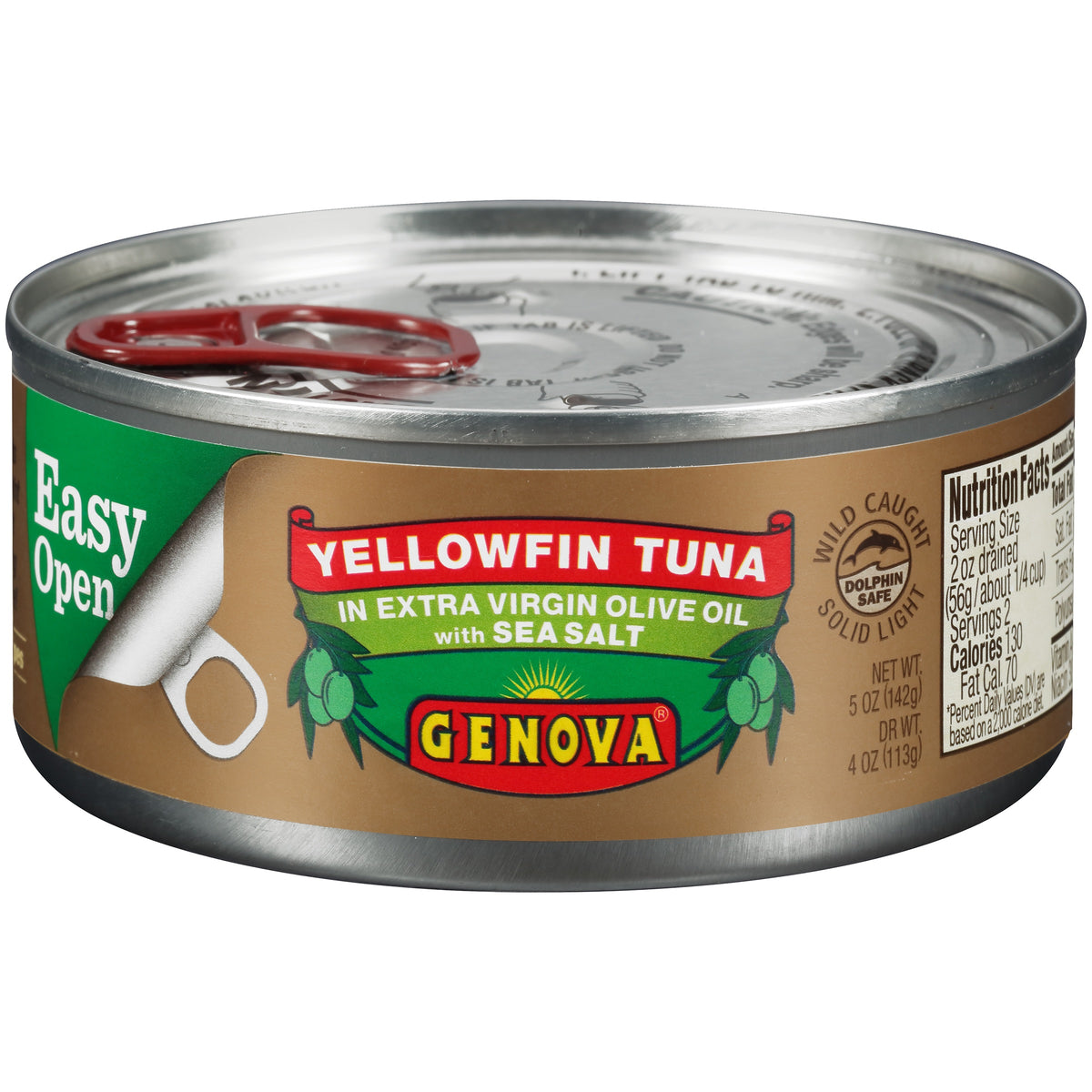 GENOVA - Sea Salt Tuna Yellowfin in Extra Virgin Olive Oil  , 5 Oz | Pack of 24