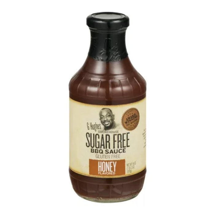 G Hughes - Sauce BBQ SF Honey, 18 OZ - Pack of 6