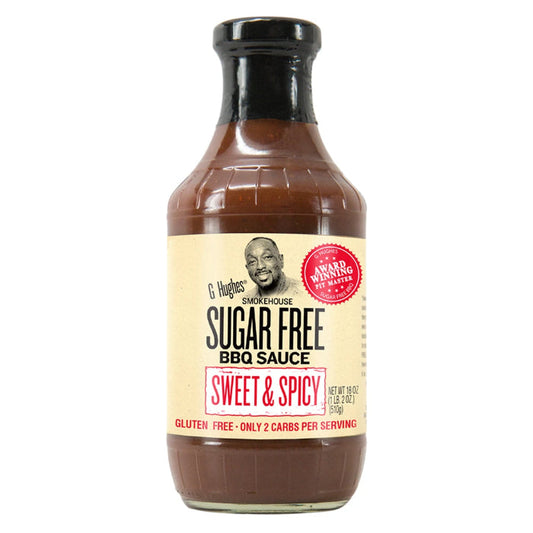 G HUGHES - SAUCE BBQ SWEET N SPICY 18 OZ - Pack of 6