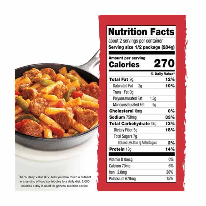 Gardein - Gardein Rigatoni n' Italian Saus'age Skillet Meal, 20oz - back