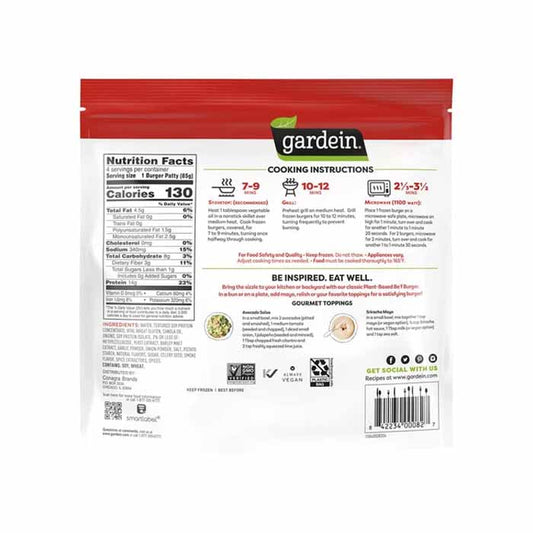 Gardein - Plant-Based Be'f Burger by Gardein, 12oz - back