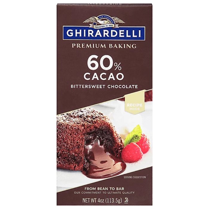 Ghirardelli - Choc Bkng Bar 60 Bttrswt 4 Oz - Pack Of 12