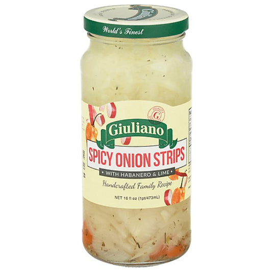 Giuliano - Onion Strips Spicy 16 Oz - Pack Of 6