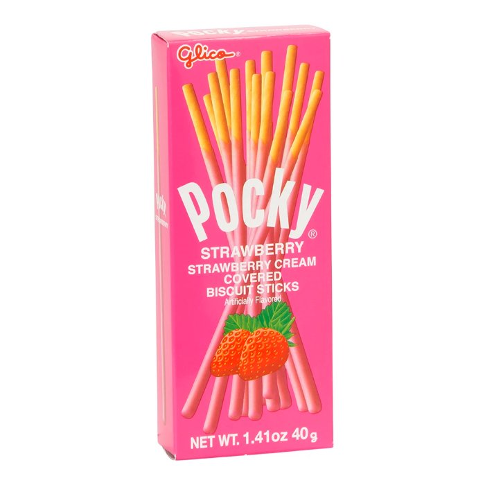 Glico - Snack Pocky Strawberry, 1.41 Oz | Pack of 20