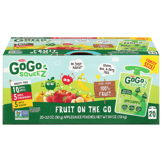 GoGo SqueeZ Applesauce on the Go - 64oz 20ct
 | Pack of 2 - PlantX US
