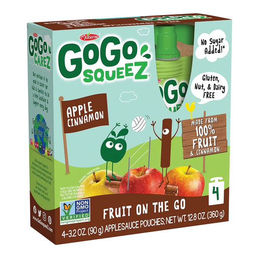 GoGo Squeeze Apple Cinnamon, 12.8oz

 | Pack of 12 - PlantX US