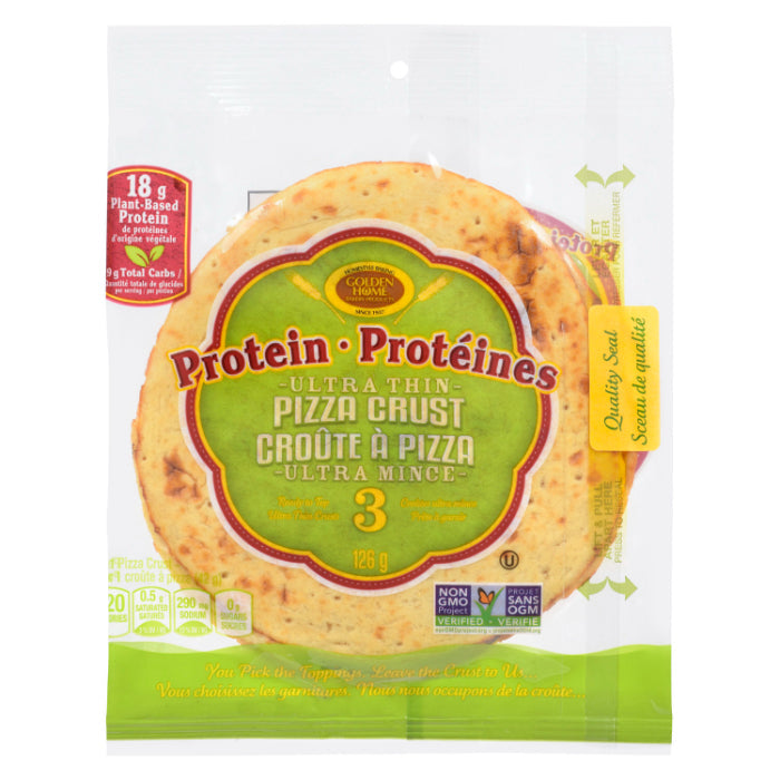 Golden Home - 18g Protein Pizza Crust 7-Inch 4.45 Oz - Pack of 10