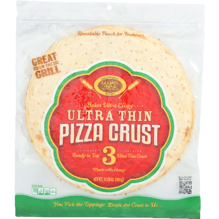 Golden Home - Ultra Thin Pizza Crust 12-Inch 14.25oz - Pack of 10