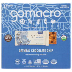 GOMACRO - Oatmeal Chocolate Chip Bars 4-Pack 9.2OZ ( Pack of 7)