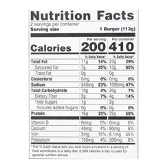 Good Catch - Plant-Based Salmon Burgers, 8oz - nutrition facts