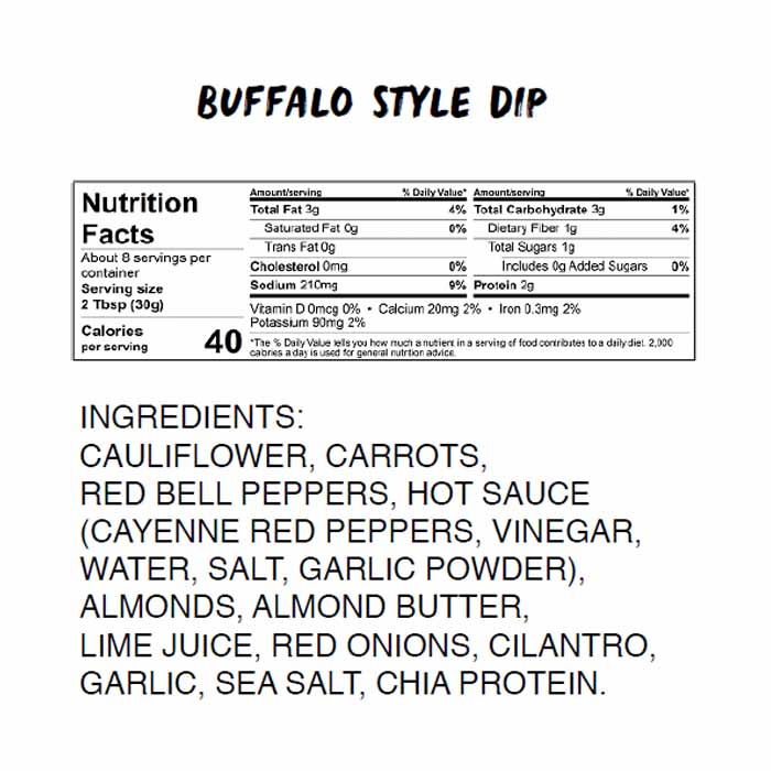 Good Foods - Dip Plant Based Buffalo, 8oz  Pack of 8 - back