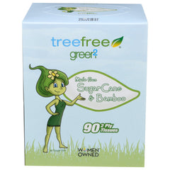 Green2 - Face Tissue Cube Tree Free 90 Pc | Pack of 30