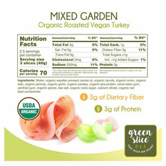 Green Slice - Mixed Garden Vegan Turkey Organic Deli Slices, 3.5oz - back