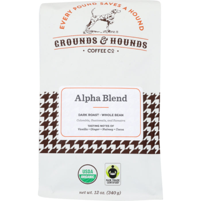 GROUNDS & HOUNDS COFFEE COFFEE ALPHA BLEND WB 12 OZ - Pack of 8