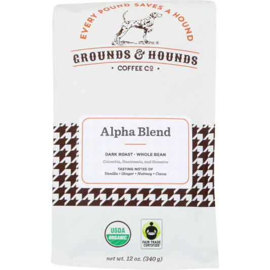 GROUNDS & HOUNDS COFFEE COFFEE ALPHA BLEND WB 12 OZ - Pack of 8