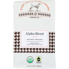 GROUNDS & HOUNDS COFFEE COFFEE ALPHA BLEND WB 12 OZ - Pack of 8