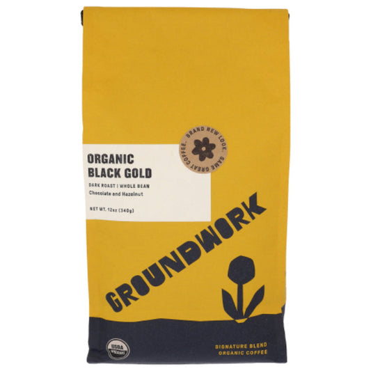 GROUNDWORK COFFEE COFFEE WB BLACK GOLD ORG 12 OZ - Pack of 6