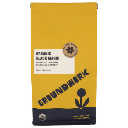 GROUNDWORK COFFEE COFFEE WB BLK MGC ESP ORG 12 OZ - Pack of 6