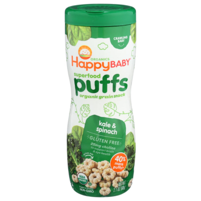 HAPPY BABY PUFF KALE & SPINACH ORG 2.1 OZ - Pack of 1